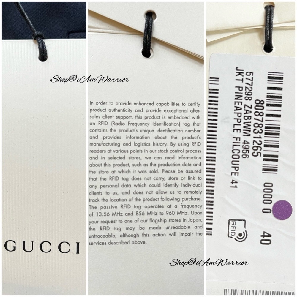 Gucci NWT Fall 19 Fil Coupé Strawberry Alessandro Michele blazer Shop@iamwarrior - Picture 13 of 14